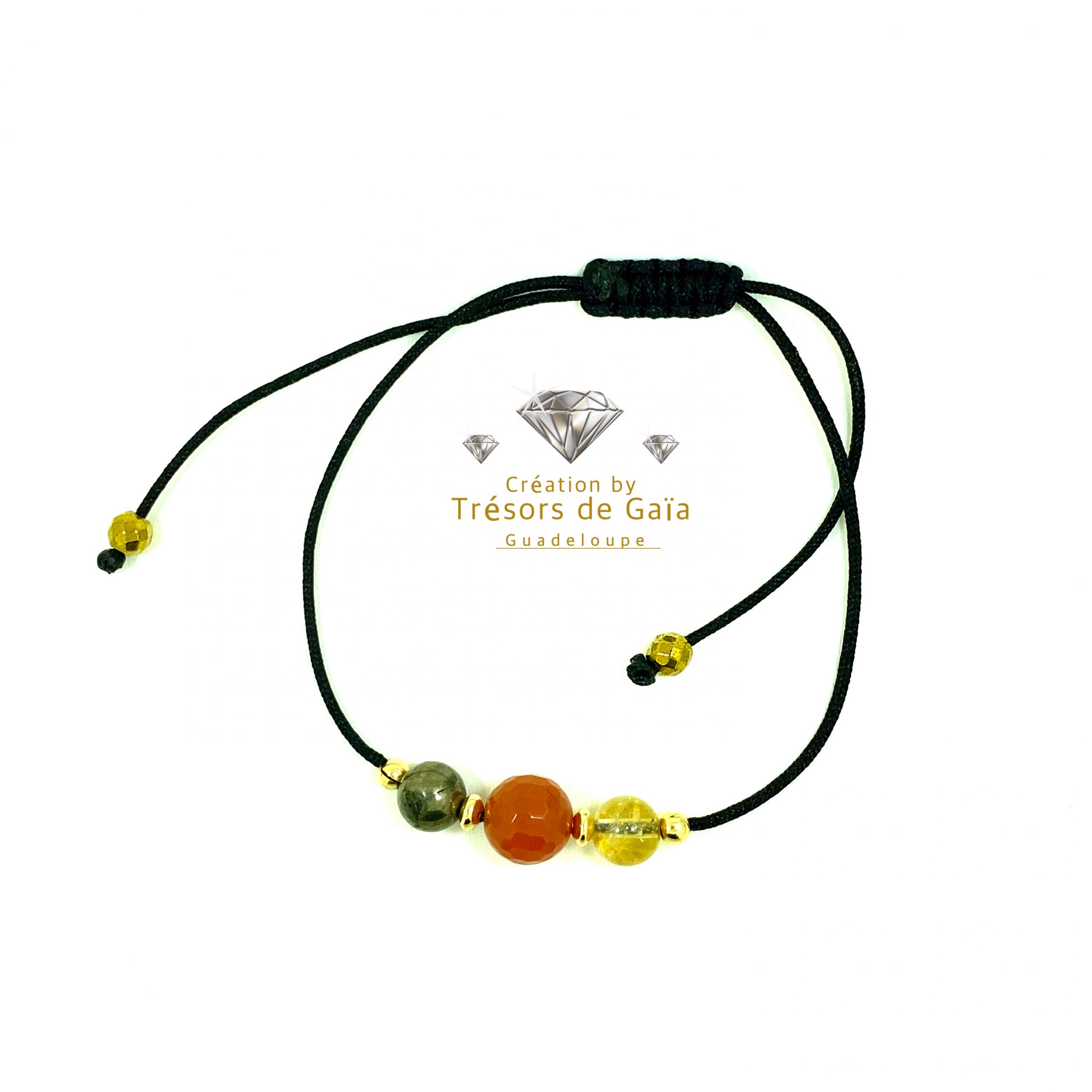 Talisman Réussite & Prospérité - Pyrite, Citrine et Cornaline – Image 2