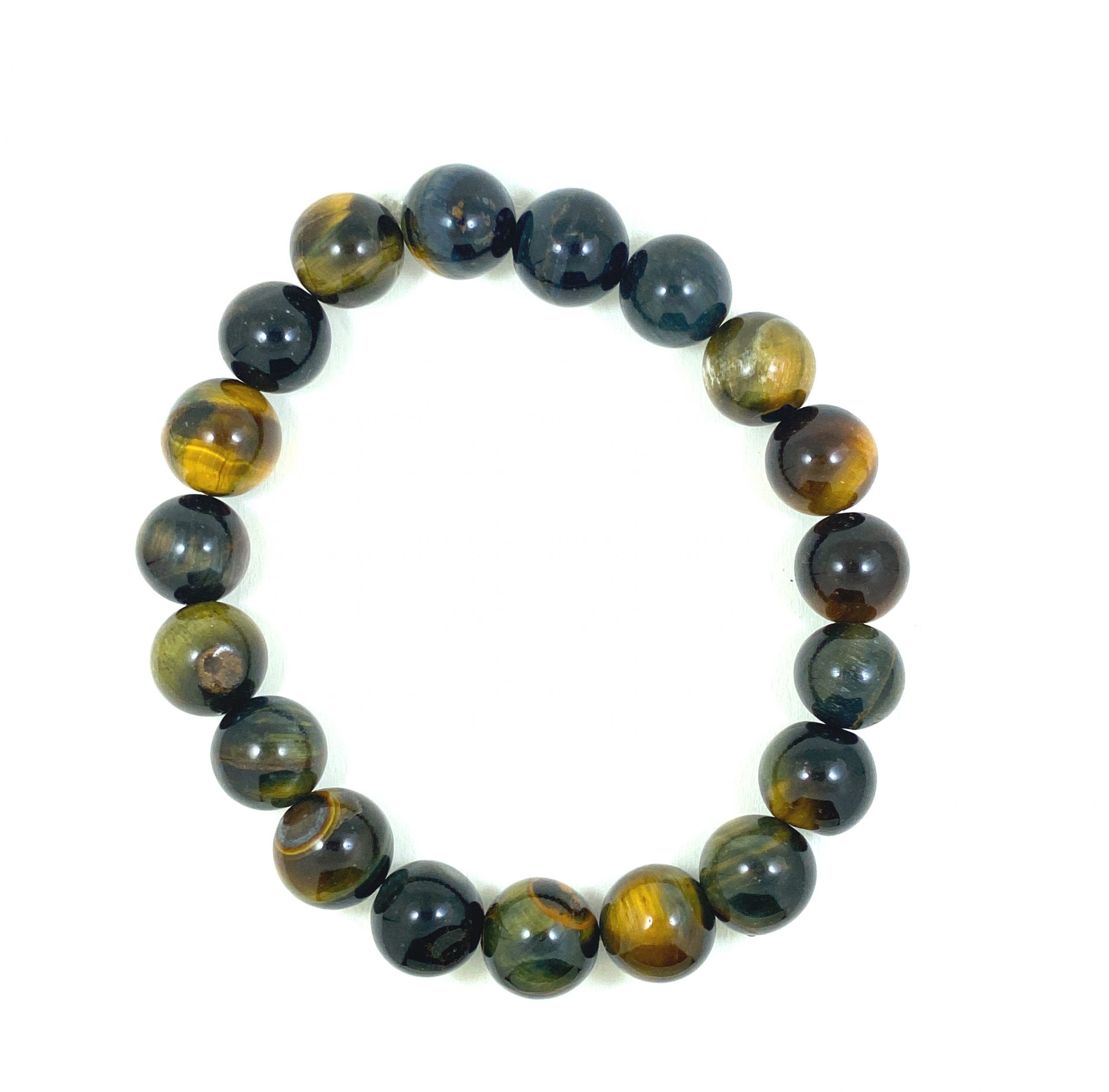 Oeil de Faucon Naturel - Bracelet élastique - du 6mm au 10mm – Image 5