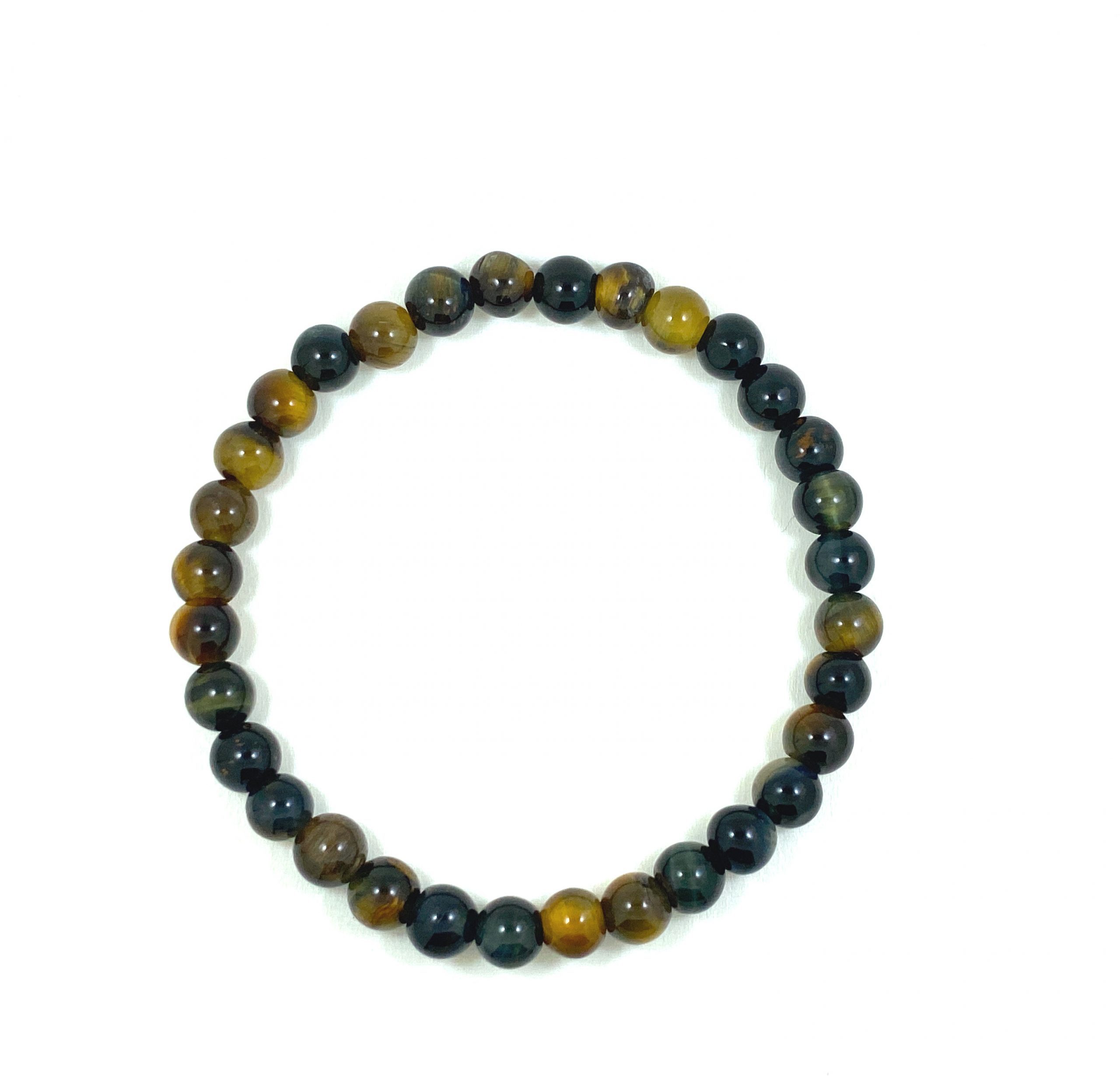 Oeil de Faucon Naturel - Bracelet élastique - du 6mm au 10mm – Image 3