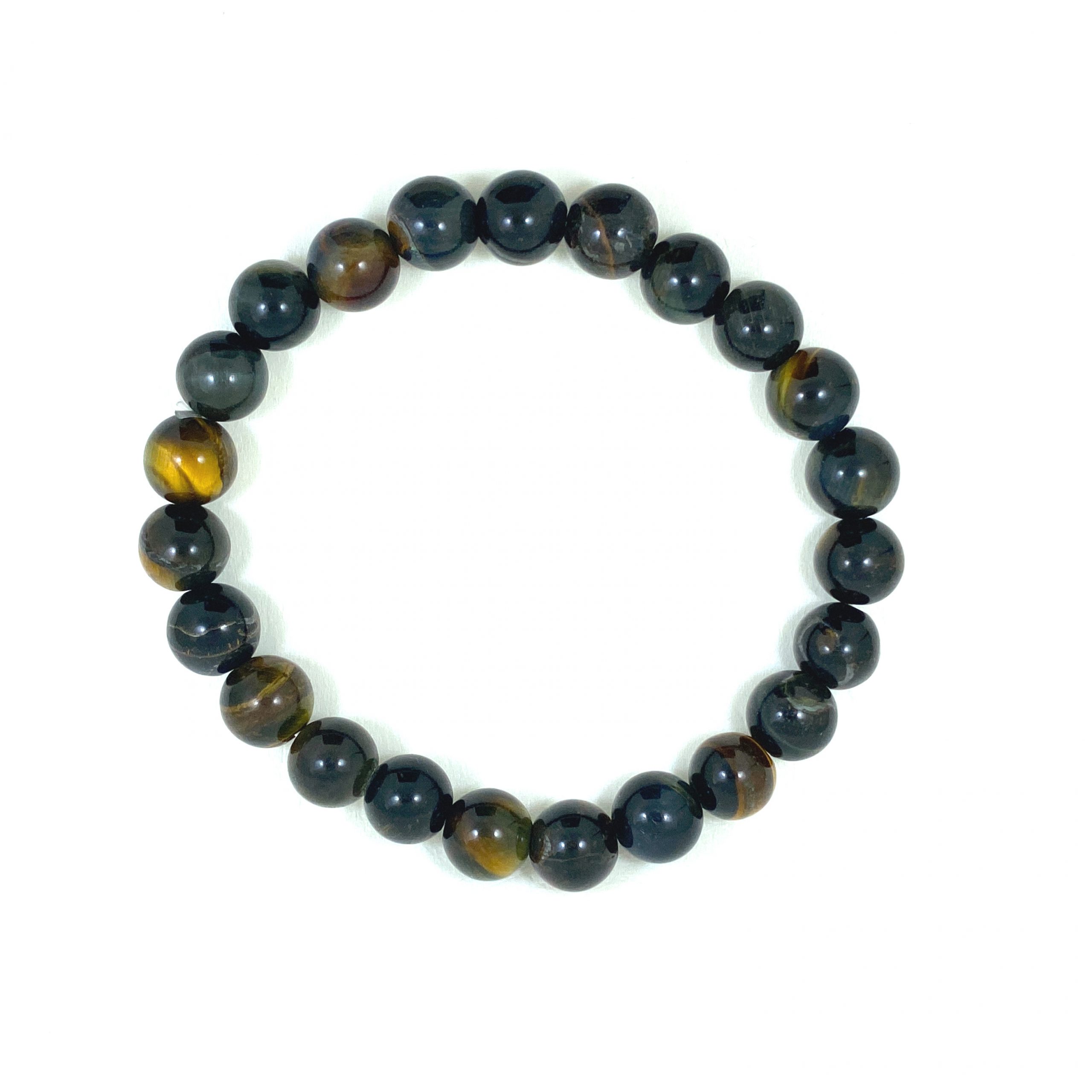 Oeil de Faucon Naturel - Bracelet élastique - du 6mm au 10mm – Image 4
