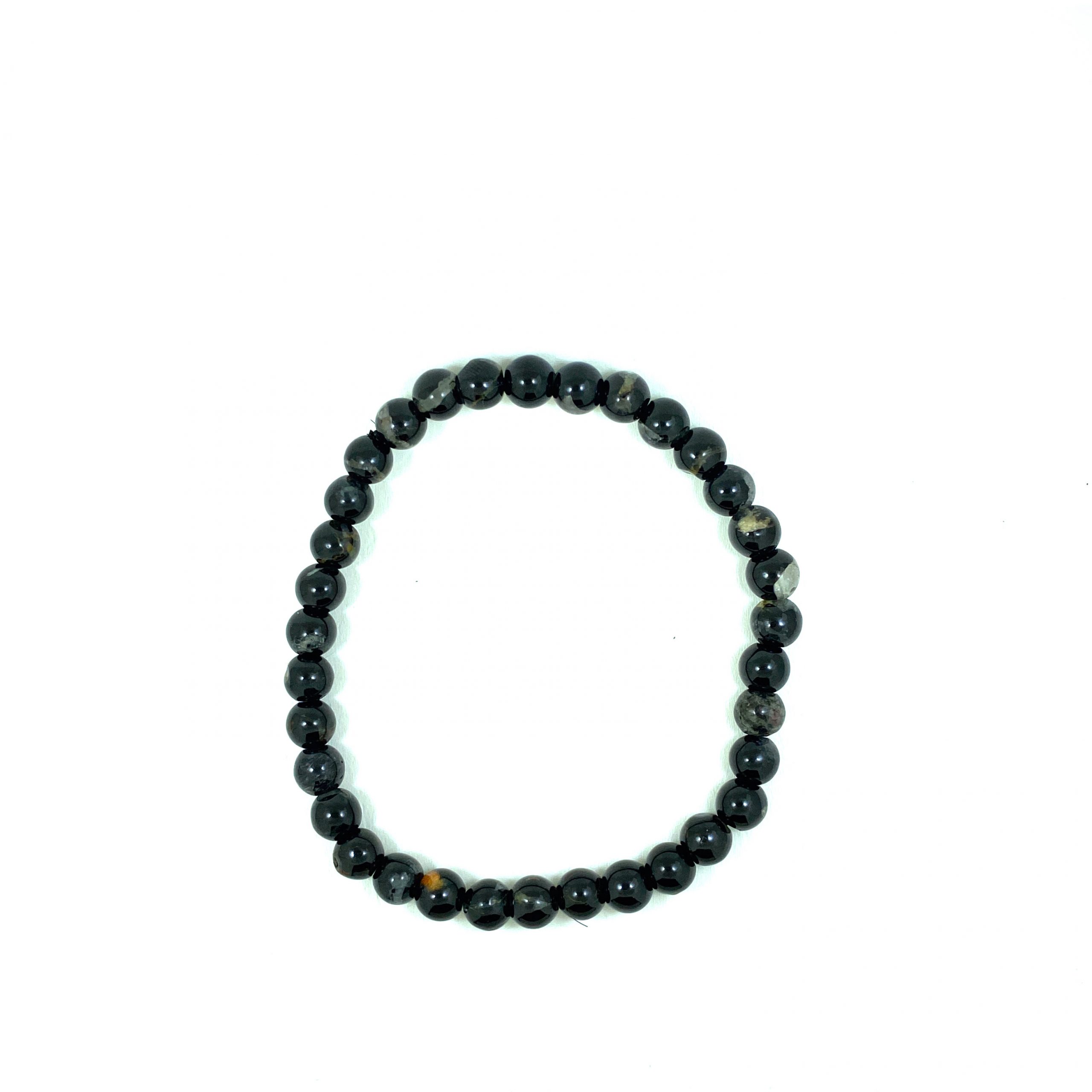 Tourmaline Noire - Bracelet élastique - du 6mm au 8mm – Image 4