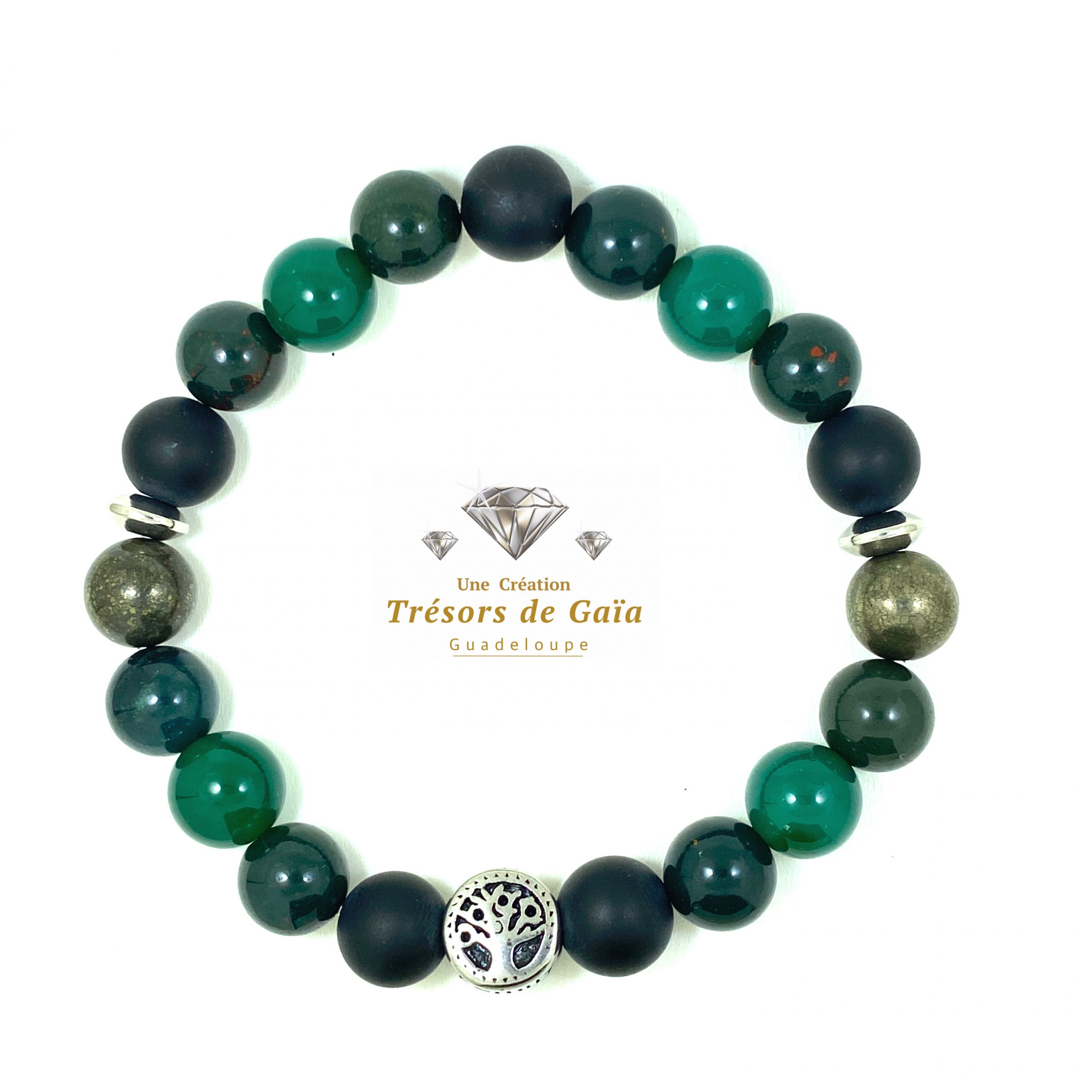 Talisman Réussite, Santé & Harmonie - Bracelet Élastique - Arbre de Vie Acier – Image 2