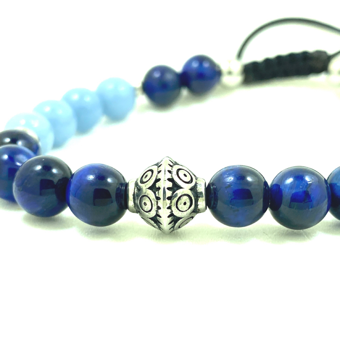 Talisman Paix et Protection - Bracelet Élastique - Perle Design Acier – Image 3