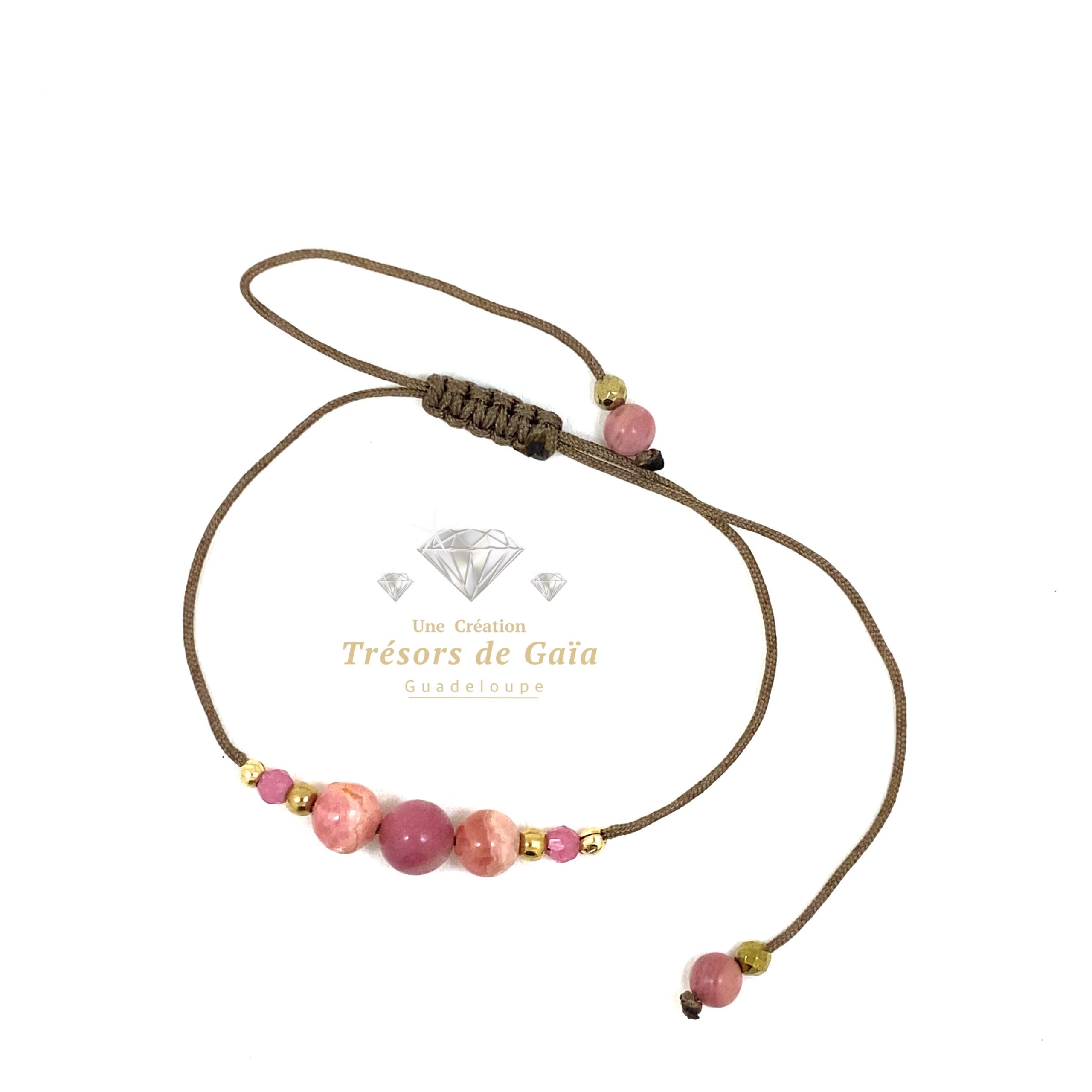 Talisman d'Amour et Estime de Soi - Bracelet Cordon Réglable Taupe – Image 2