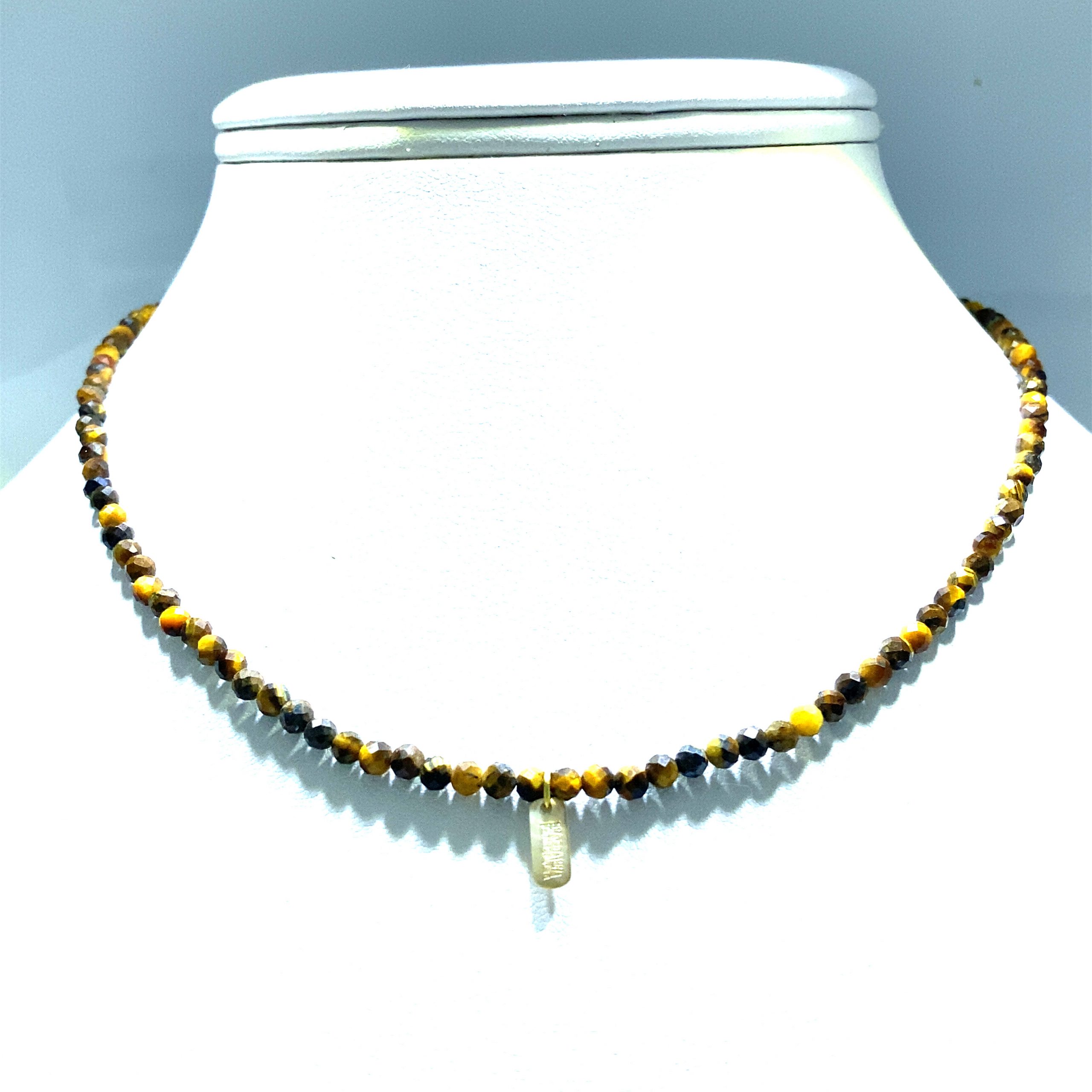 Collier Oeil de Tigre Facettes - Protection et Positivité - 4mm – Image 2
