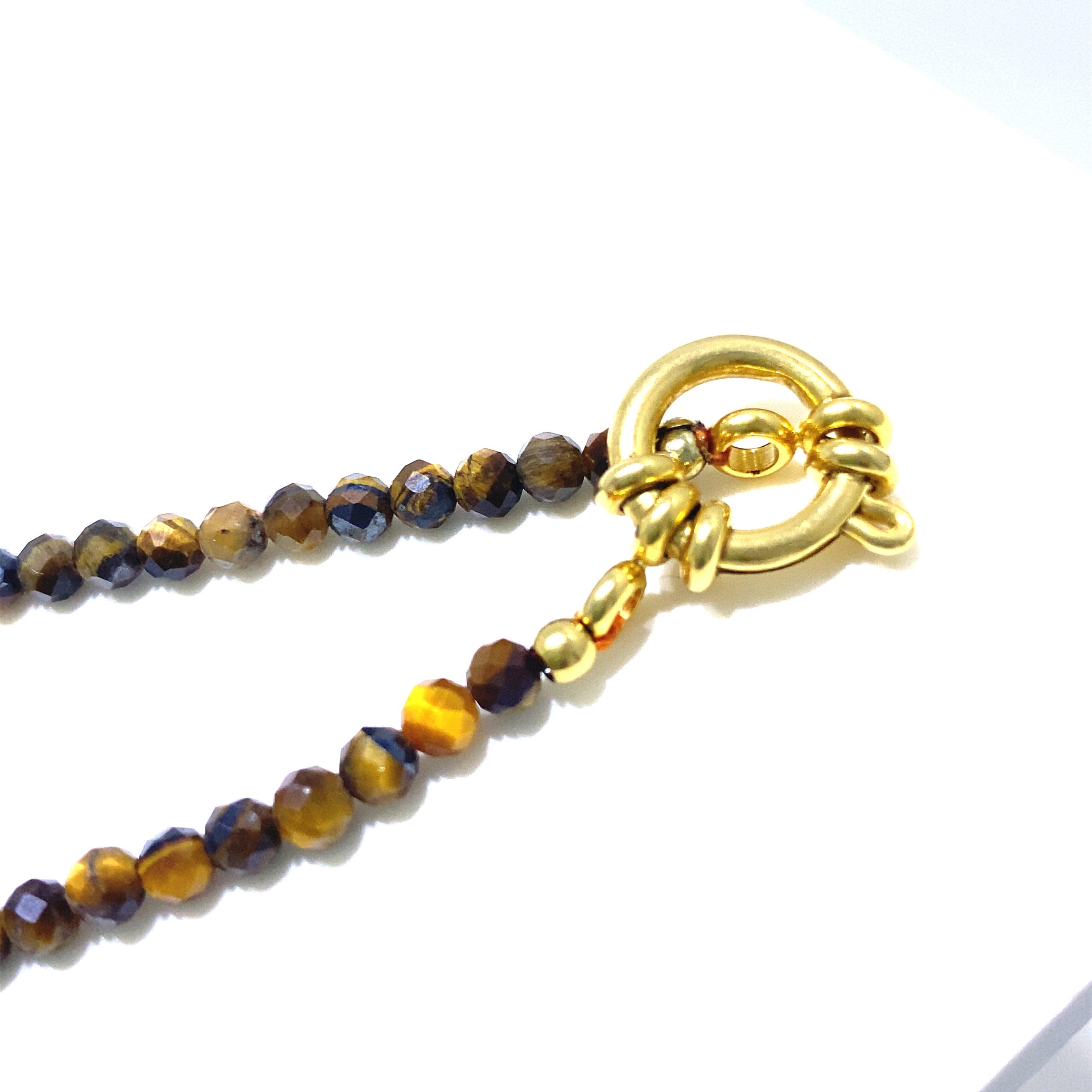 Collier Oeil de Tigre Facettes - Protection et Positivité - 4mm – Image 4