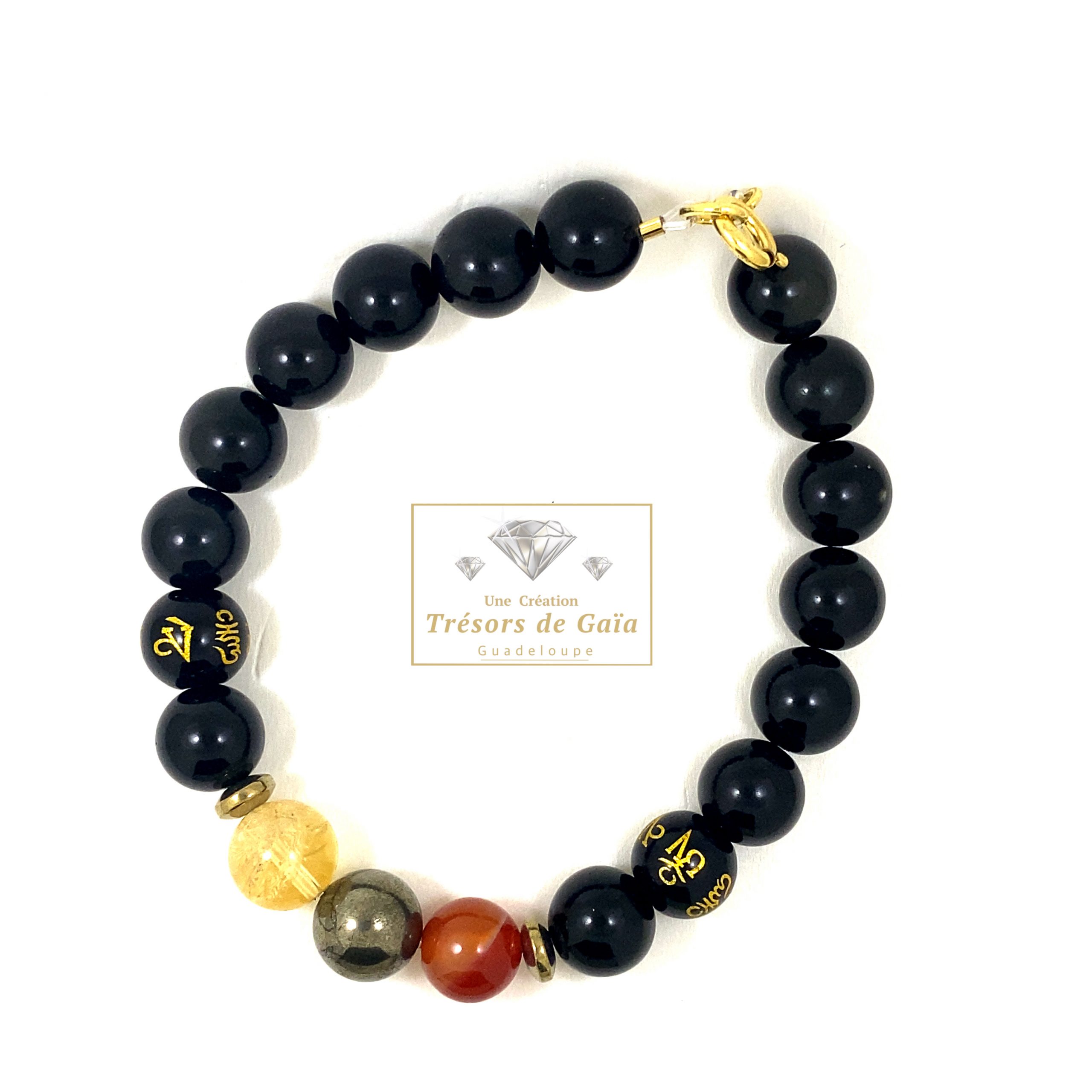 Talisman Triple Oeil Protecteur & Réussite - Bracelet Fermoir Plaqué – Image 2