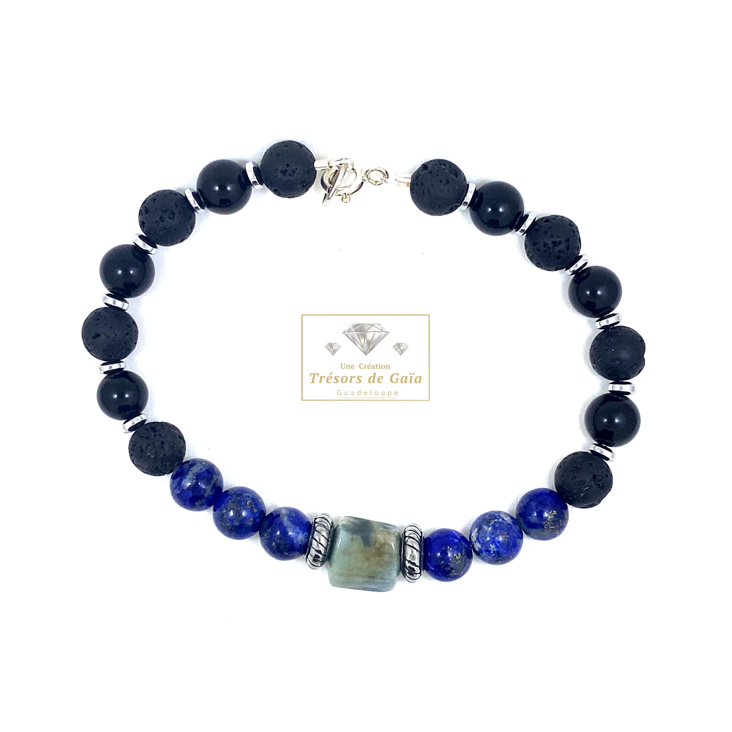 Talisman Protection & Anti-Stress - Aigue-Marine Extra - Bracelet Fermoir Argent – Image 2