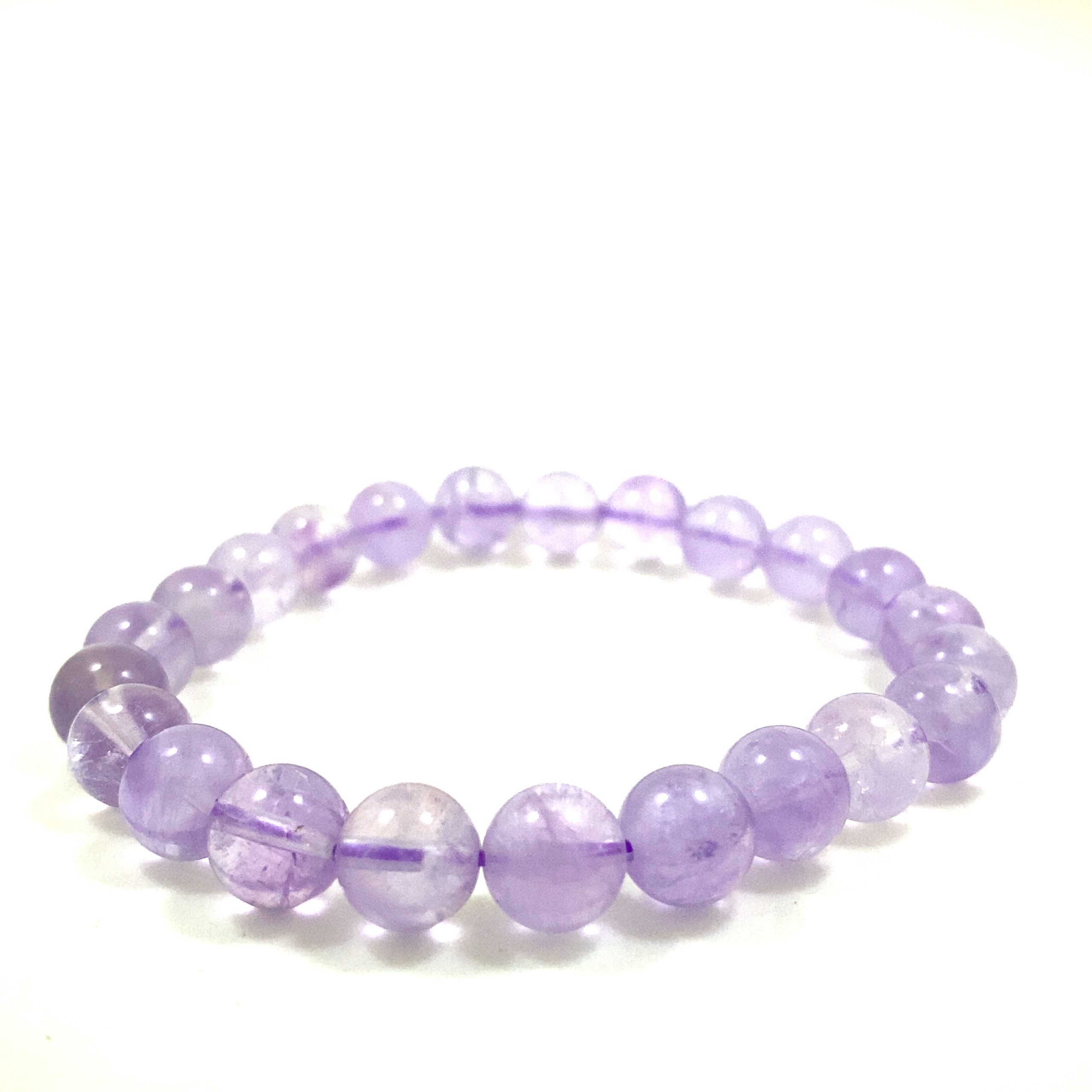 Améthyste Lavande - Bracelet élastique - Du 8mm au 10mm – Image 2