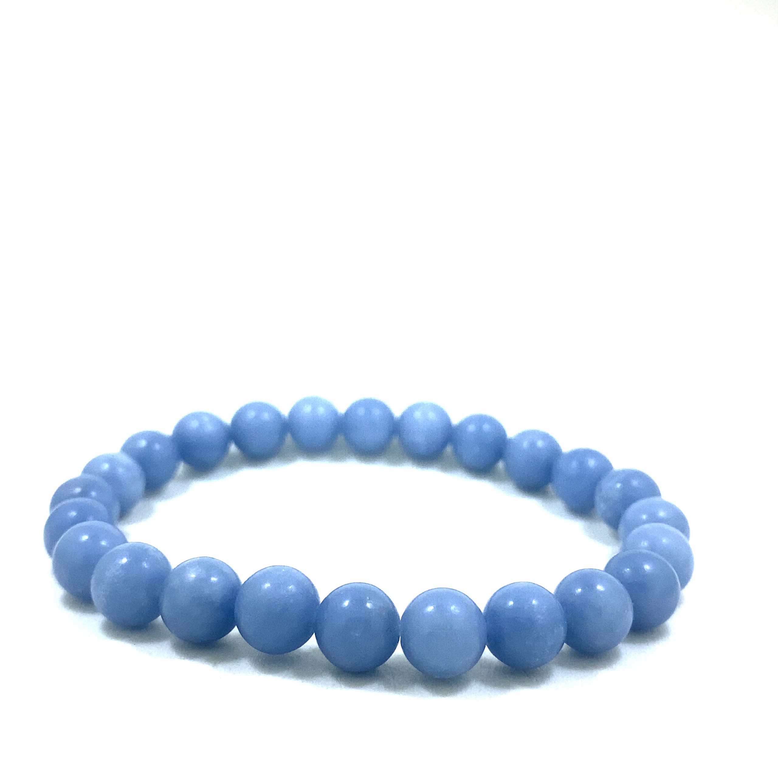 Angélite - Bracelet élastique - 4mm au 8mm – Image 4
