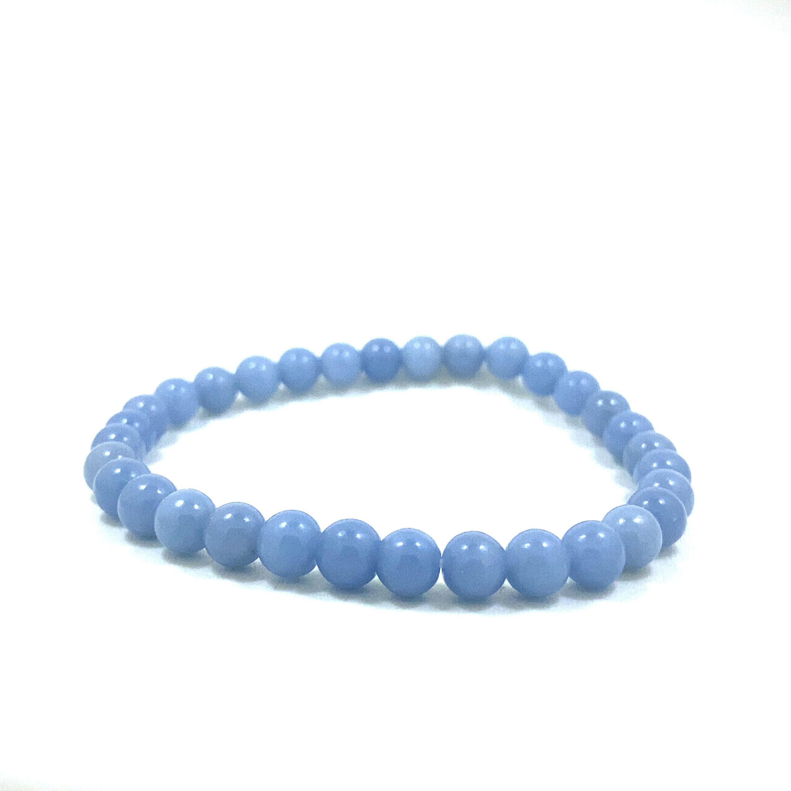 Angélite - Bracelet élastique - 4mm au 8mm – Image 2