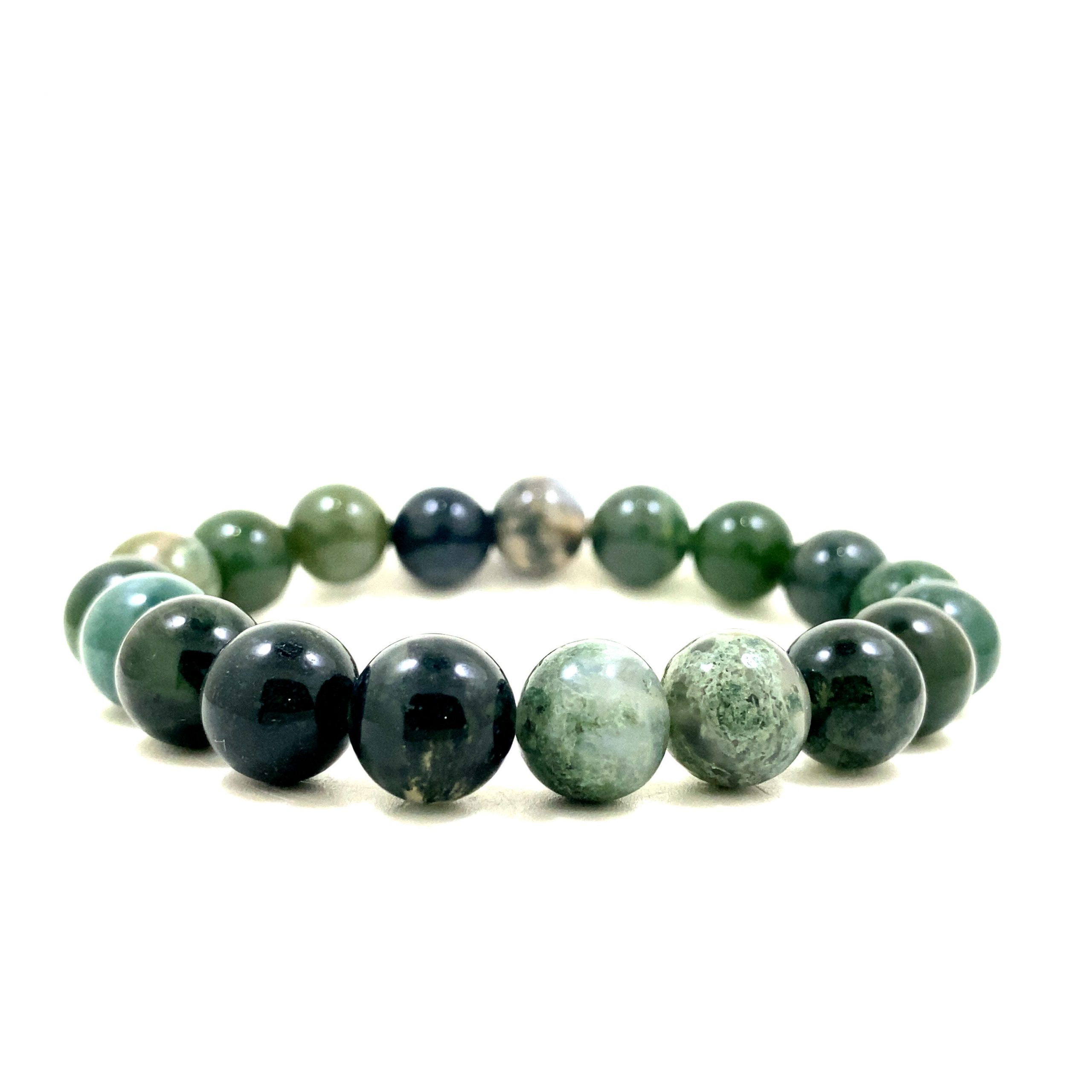 Agate Mousse - Bracelet élastique - Du 4mm au 10mm - 14cm – Image 2