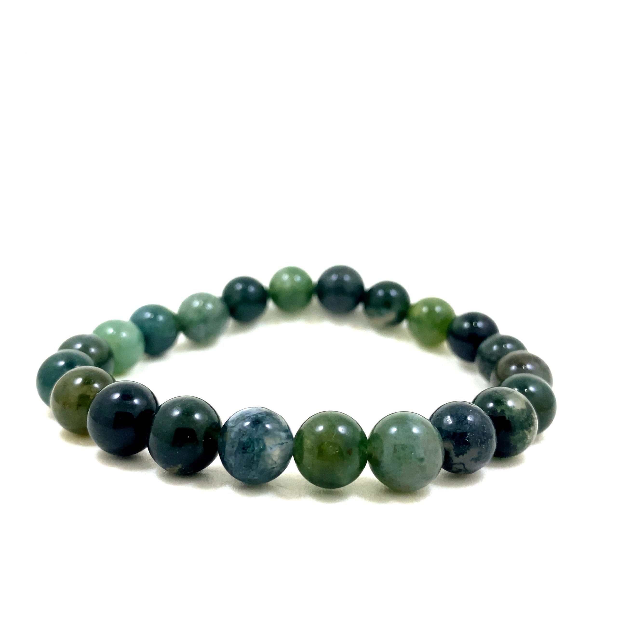 Agate Mousse - Bracelet élastique - Du 4mm au 10mm - 14cm – Image 3