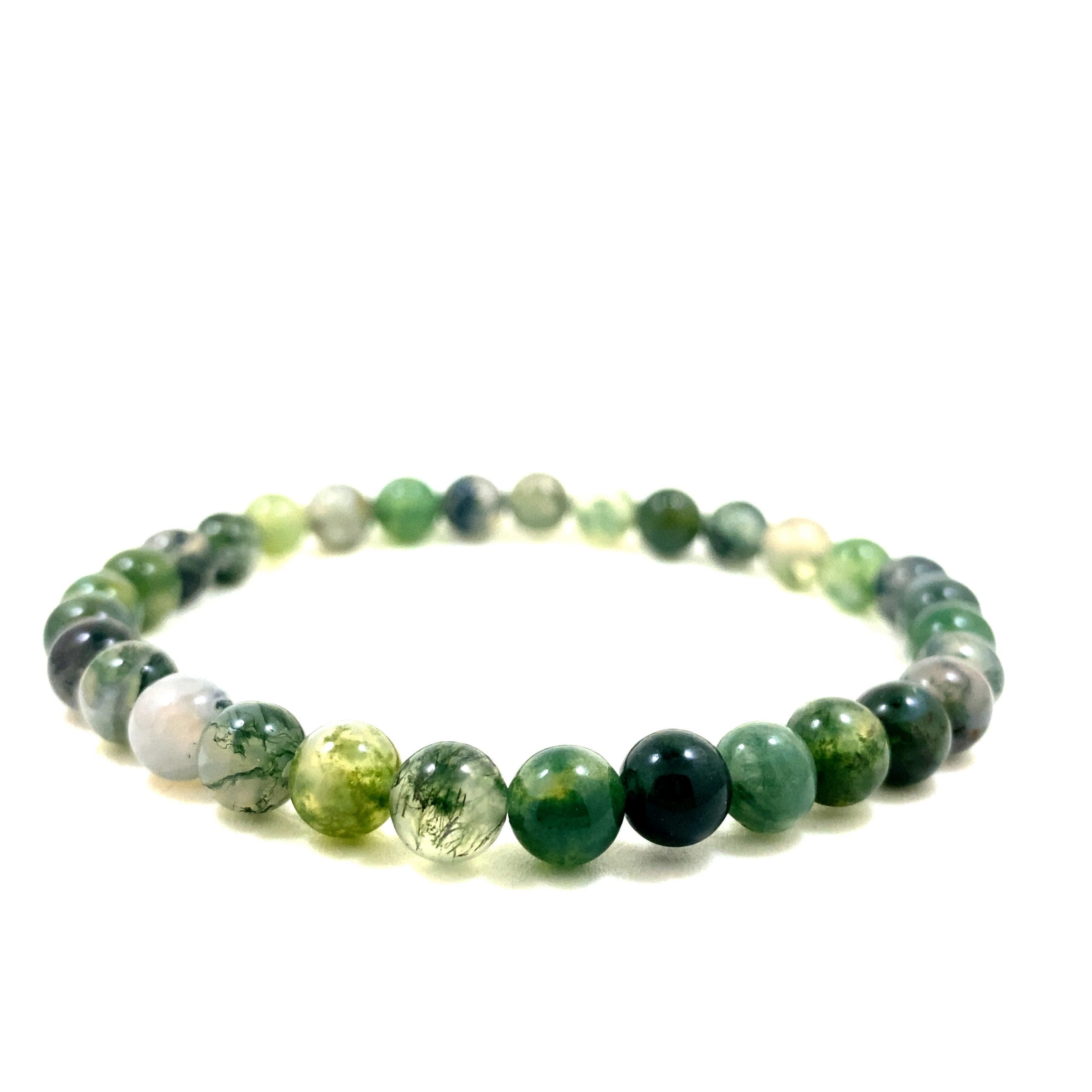 Agate Mousse - Bracelet élastique - Du 4mm au 10mm - 14cm – Image 4