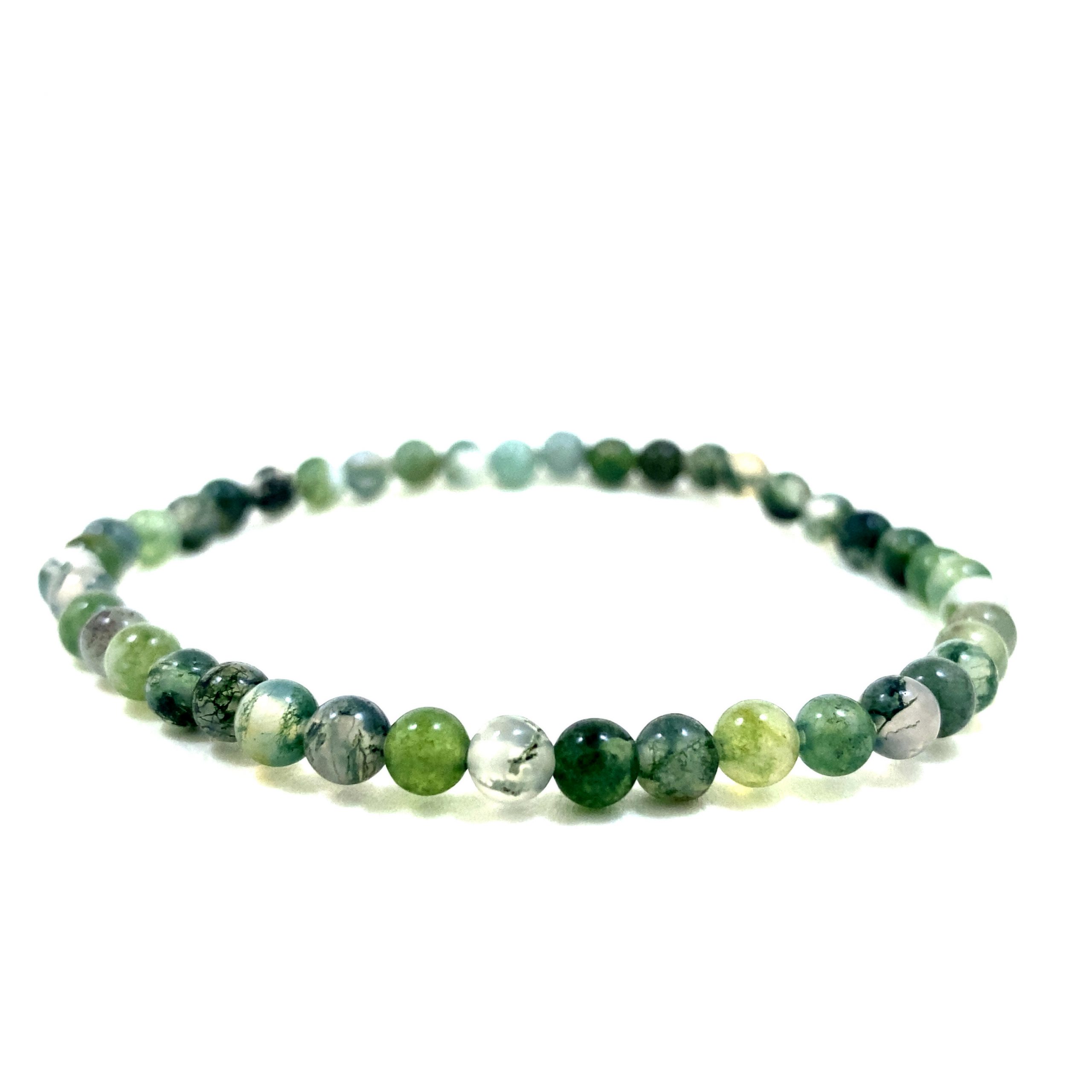 Agate Mousse - Bracelet élastique - Du 4mm au 10mm - 14cm – Image 5