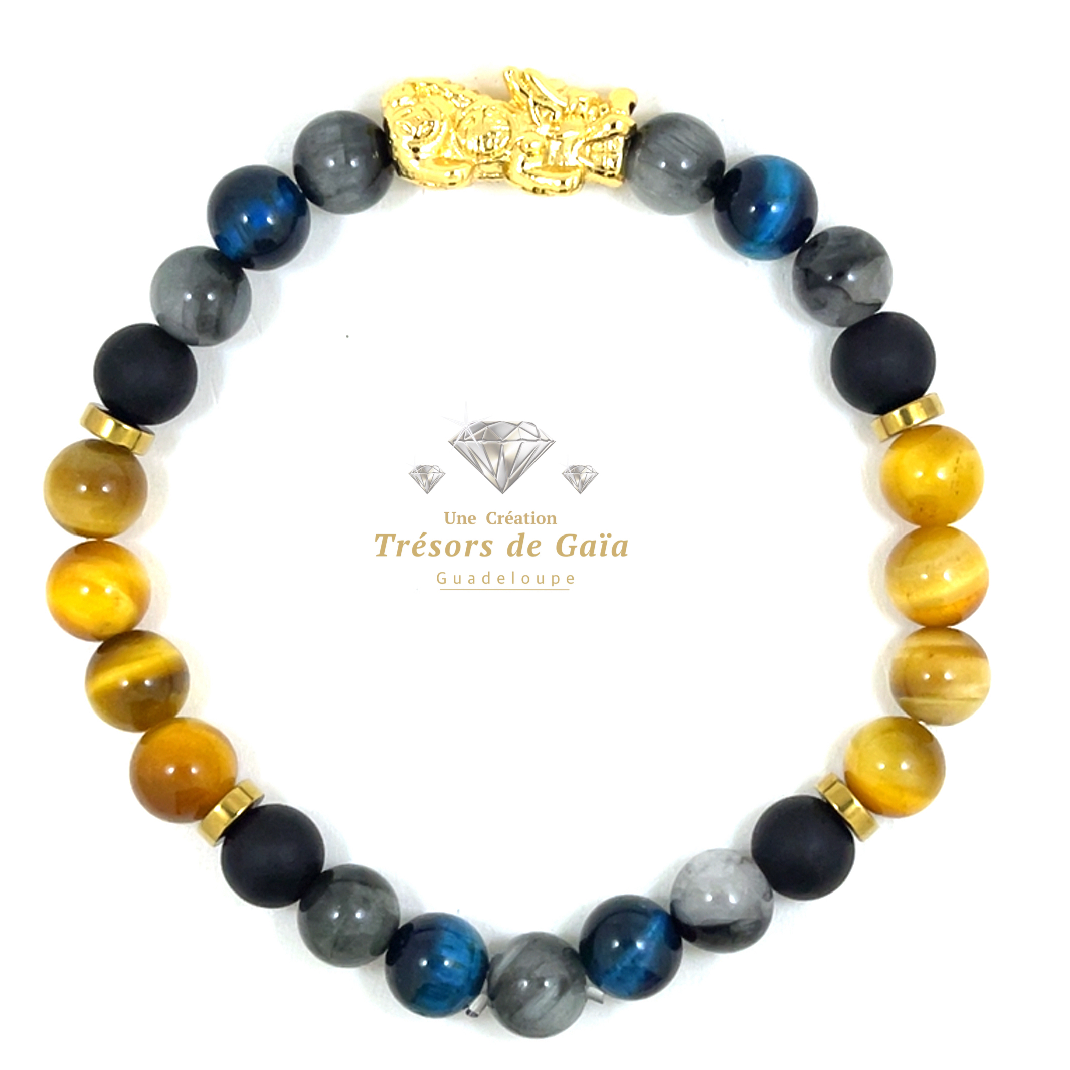 Dragon Pixiu - Talisman de Protection & Réussite - Bracelet Élastique – Image 2