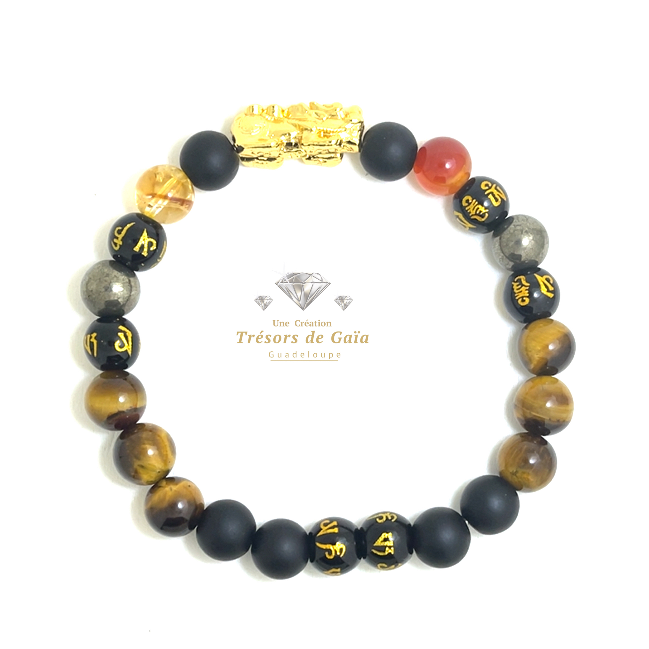 Dragon Pixiu - Talisman de Protection, Réussite & Prospérité - Bracelet Élastique – Image 2