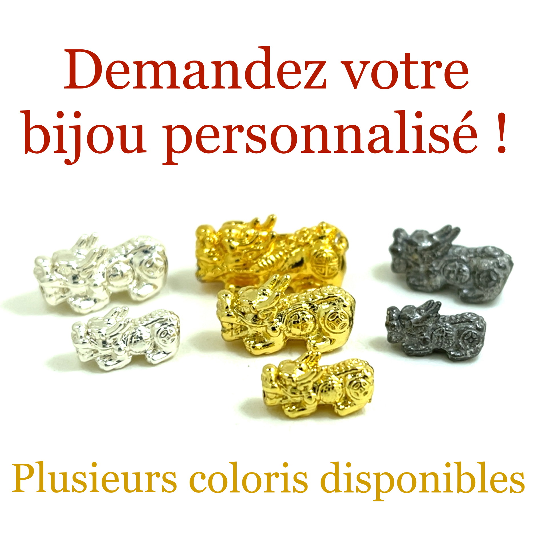 Dragon Pixiu - Talisman de Protection & Réussite - Bracelet Élastique – Image 3