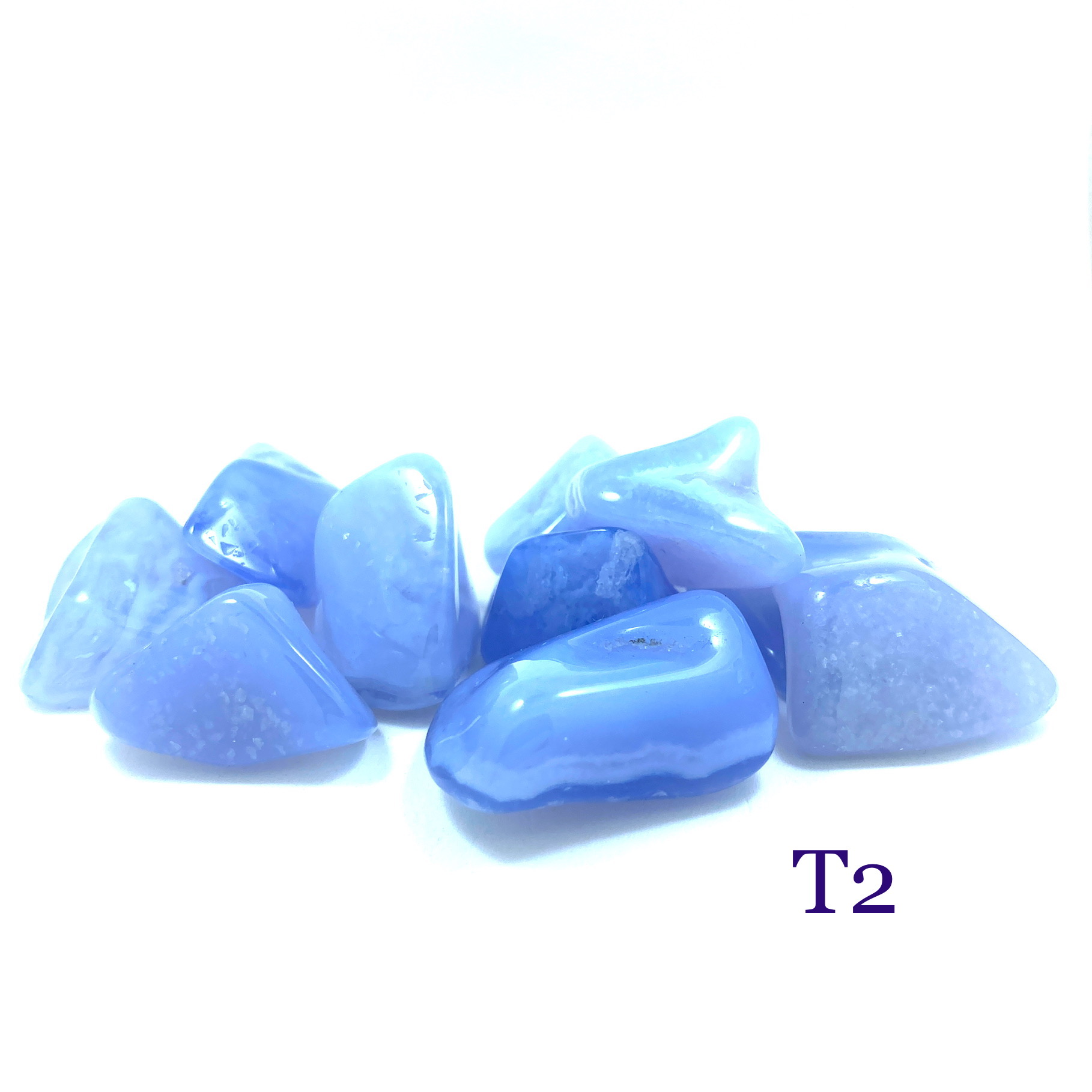 Calcédoine Bleue - Pierres Roulées du T1 au T3 - Gestion des émotions & Apaisement – Image 5