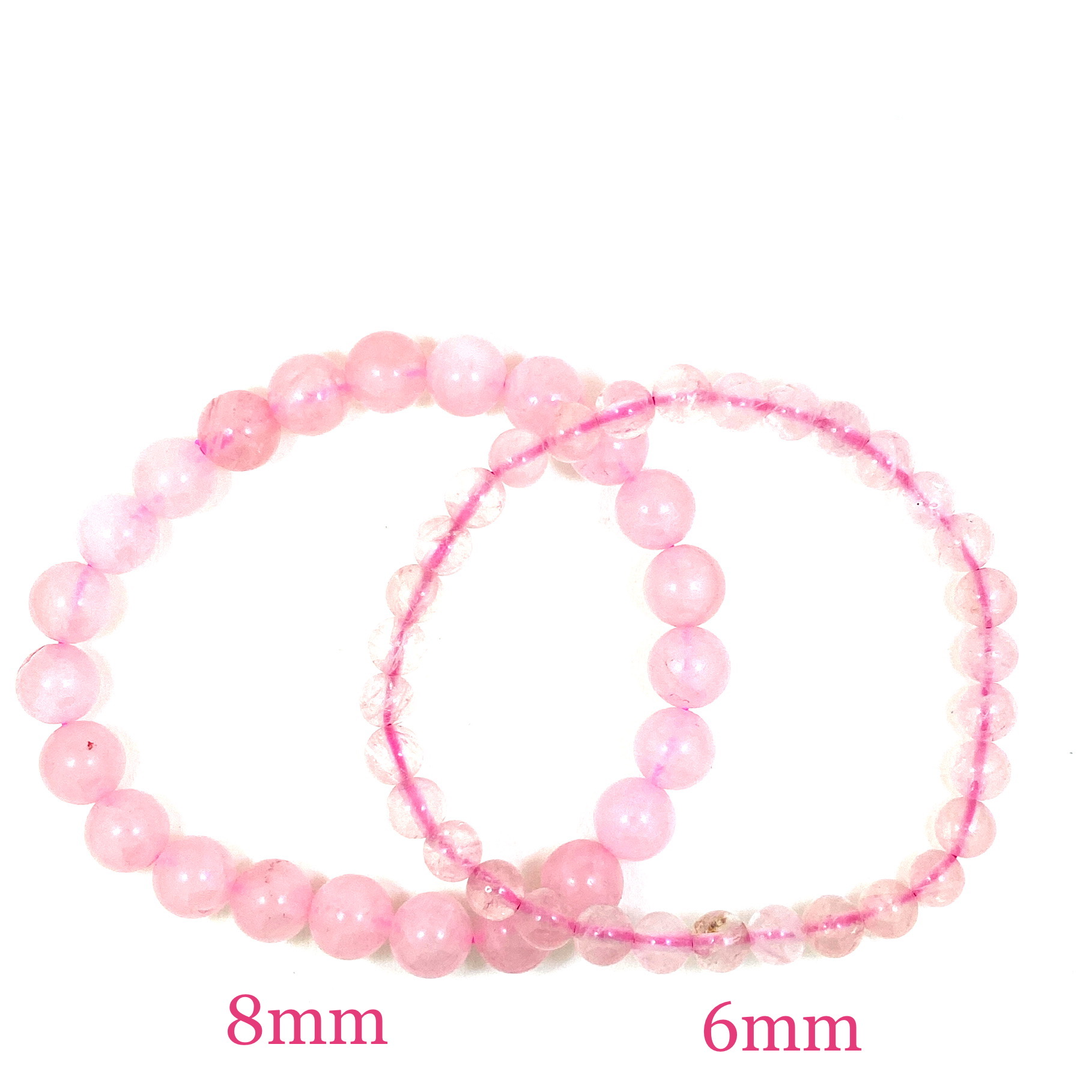 Quartz Rose - Bracelet élastique - 8mm – Image 2