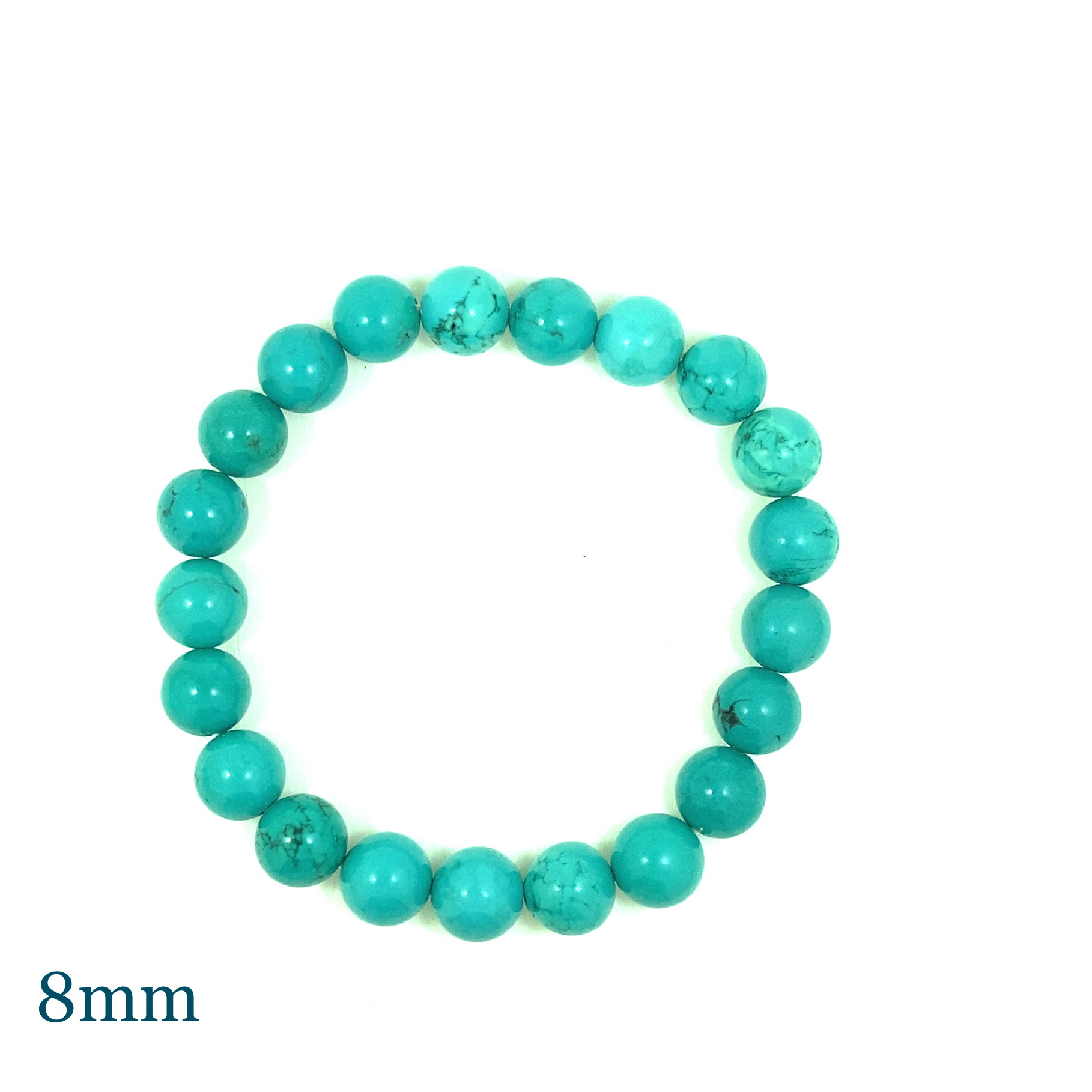 Turquoise Naturelle - Bracelet élastique - du 6mm au 8mm – Image 3