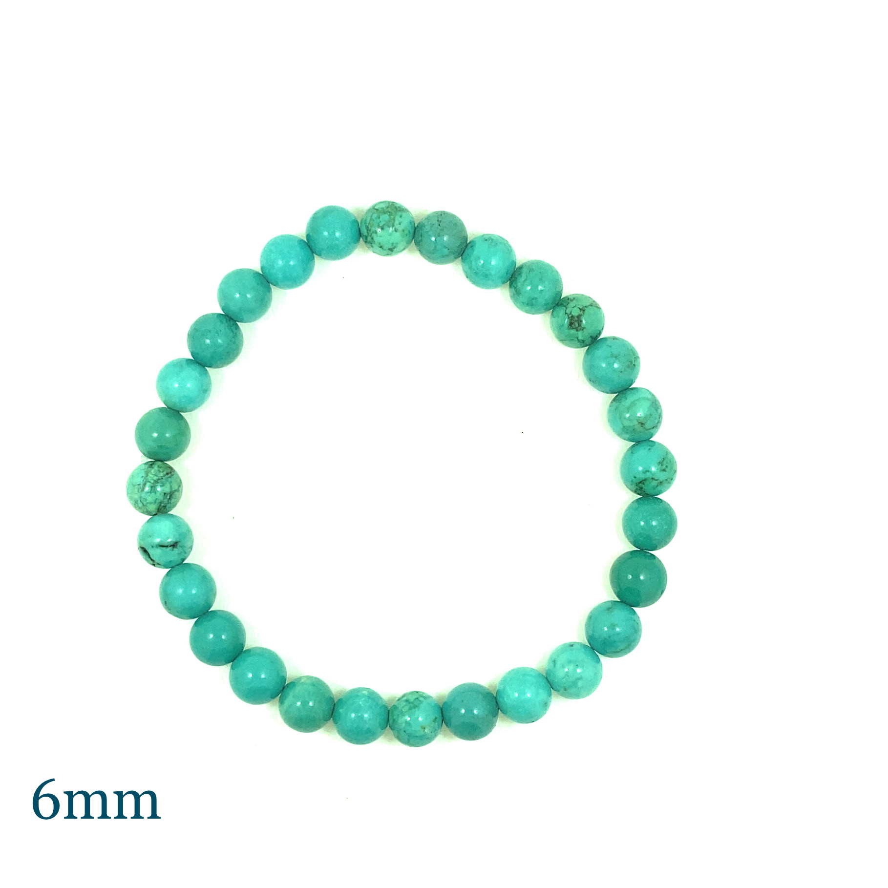 Turquoise Naturelle - Bracelet élastique - du 6mm au 8mm – Image 5