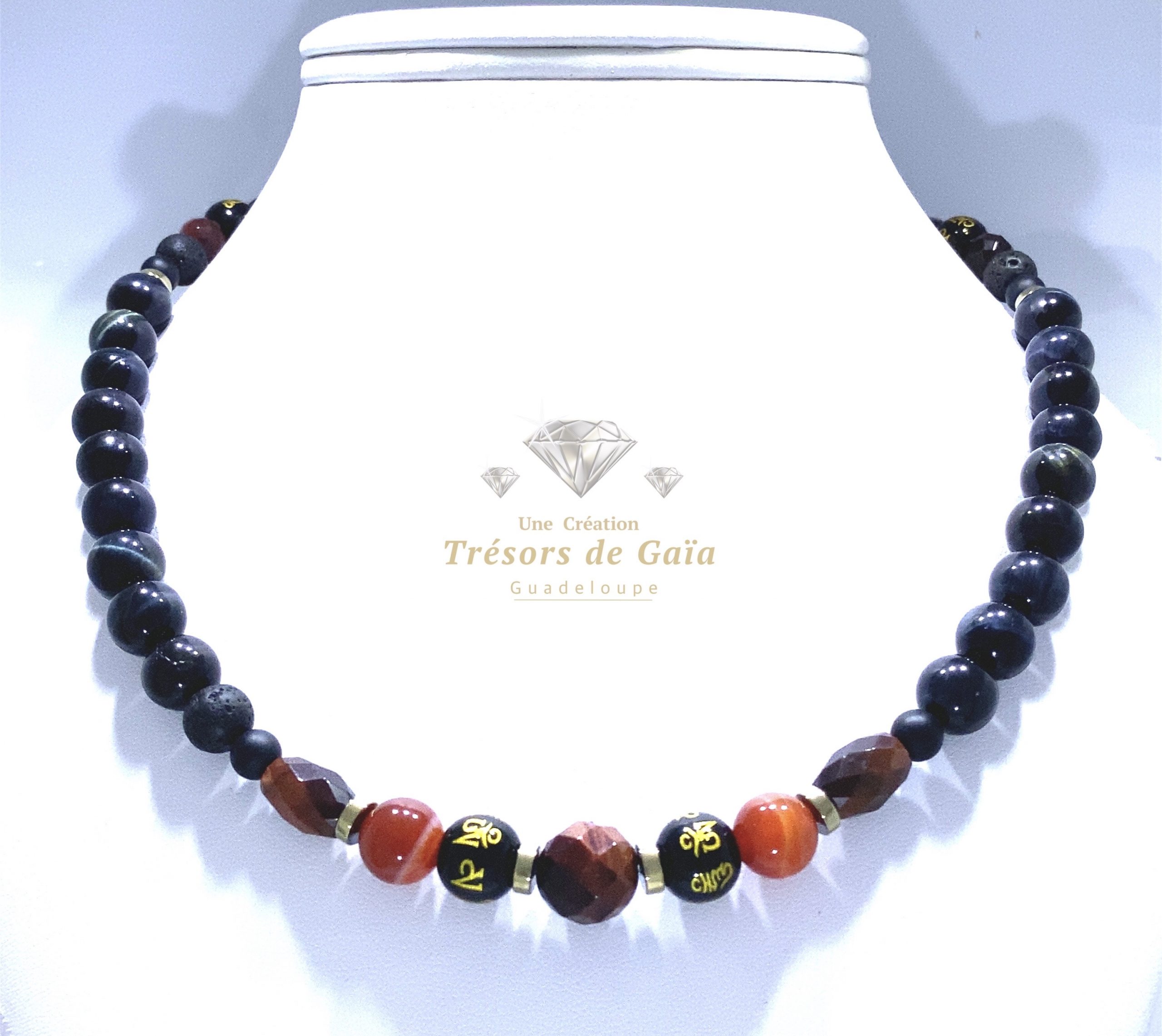Collier Création Gaïa - Protection, Force et Réussite - 10mm – Image 2