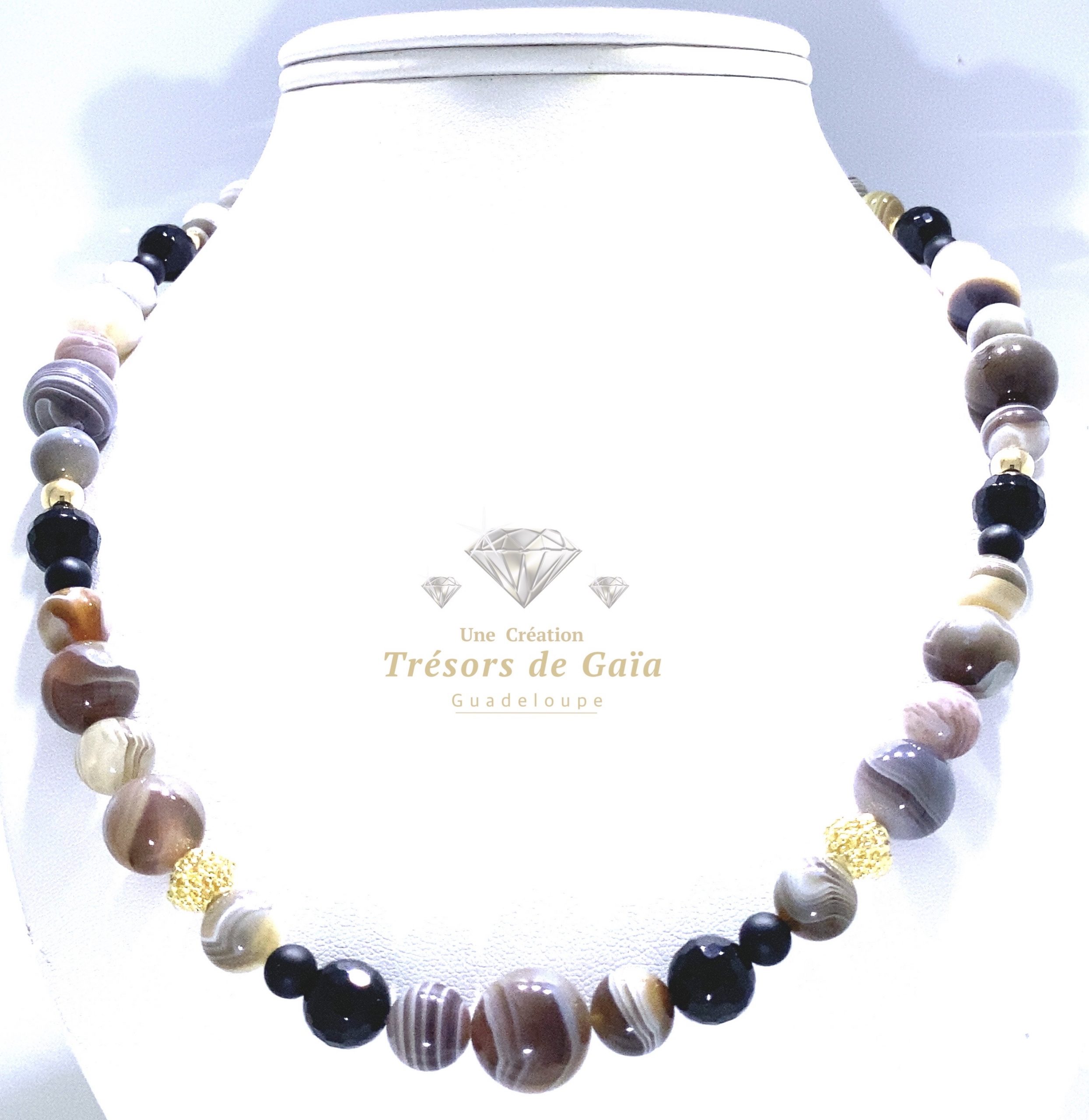 Collier Création Gaïa -Changements, Protection et Réussite - 12mm – Image 2