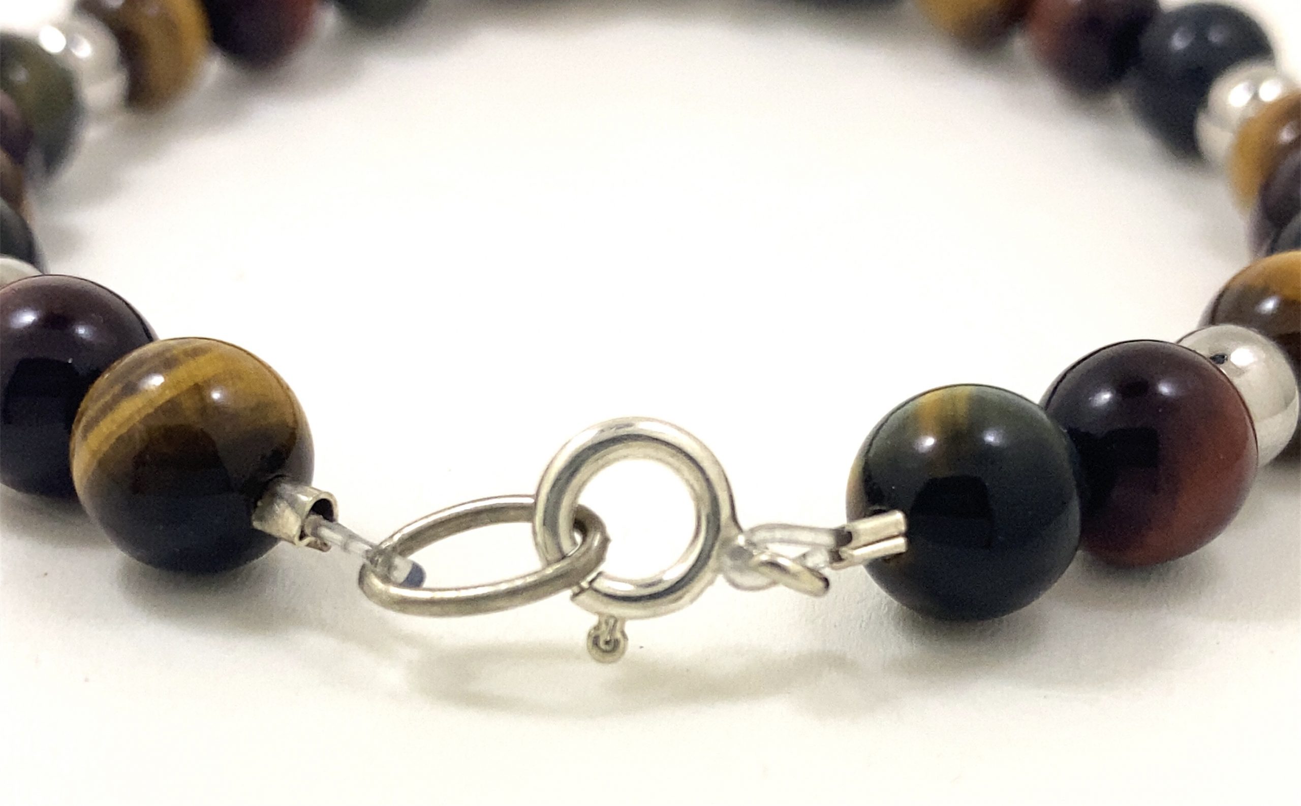 Talisman Triple Oeil Protecteur - Bracelet Fermoir Argent – Image 3